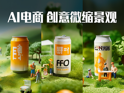 Midjourney AI电商 创意微缩景观