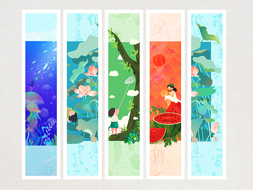 夏日炎炎－何以消煩暑（個人主頁-ZNjcxODk4NjA=） - 創(chuàng)作習作 - 站酷設計師找殼的蝸牛原創(chuàng)素材 - 站酷ZCOOL