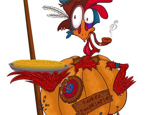 感恩节，火鸡（个人主页-ZNTk3NzM2NjQ=） - 创作习作 - 站酷设计师夏日秋风和原创素材 - 站酷ZCOOL