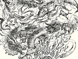 版画针管笔黑白