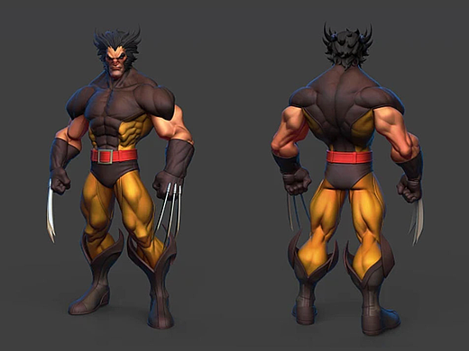 【zbrush教程】金刚狼模型雕刻讲解。zbrush角色雕刻教