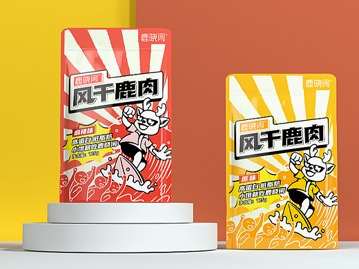 鹿晓闲风干鹿肉休闲零食包装设计