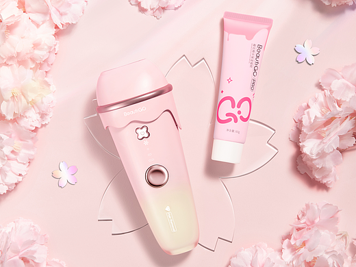产品摄影｜BEAUTIGO 冰激凌脱毛仪 樱花粉色