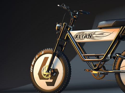 哈士奇设计作品- 47电动摩托车-Xlian-L3