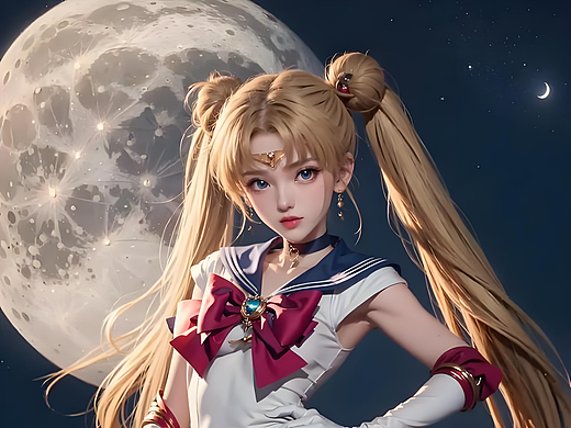 【3D建模】美少女战士水兵月模型 童年怀旧