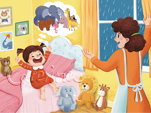 雨天想去动物园（个人主页-ZNjQ0ODA2OTY=） - 绘本 - 站酷设计师siyiiiiiii原创素材 - 站酷ZCOOL