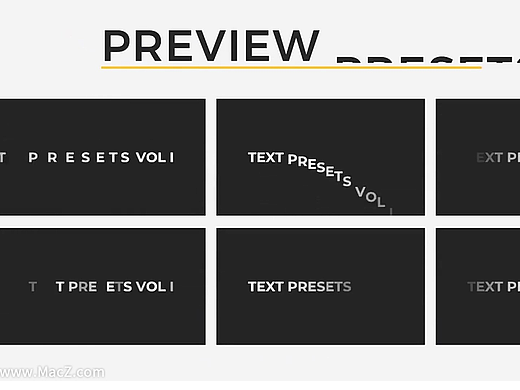 FCPX插件:30种简洁文字标题缓入缓出动画预设 Text Presets V1