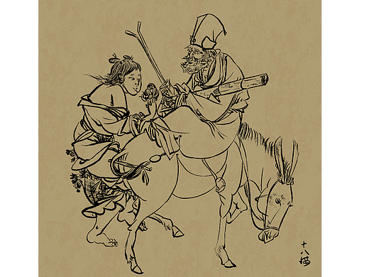 古代十八描线稿