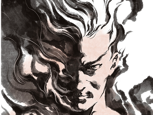 procreate水墨创作打卡练习第2幅 