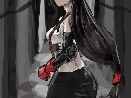 #创作加油站# 蒂法（个人主页-ZNjE4MTQwMjA=） - 艺术插画 - 站酷设计师魔法少女爱原创素材 - 站酷ZCOOL