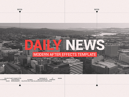 AE模板|简约动态动画标题宣传文字每日新闻节目综艺