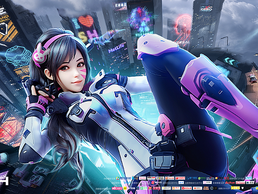 赛博朋克×守望先锋Dve（个人练习）