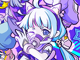 潮流插画-Q版街头三小只