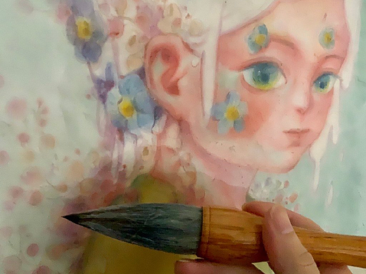 水墨创作IP-小花溶