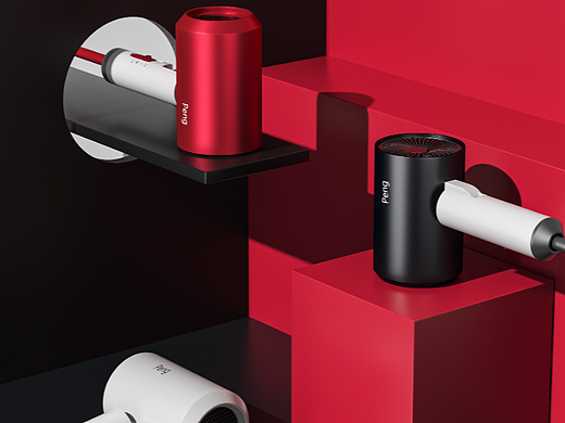 吹风机临摹渲染练习（个人主页-ZNjI4ODU0NDg=） - 产品 - 站酷设计师小慧Peng原创素材 - 站酷ZCOOL