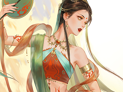 春夏秋冬四季拟人插画