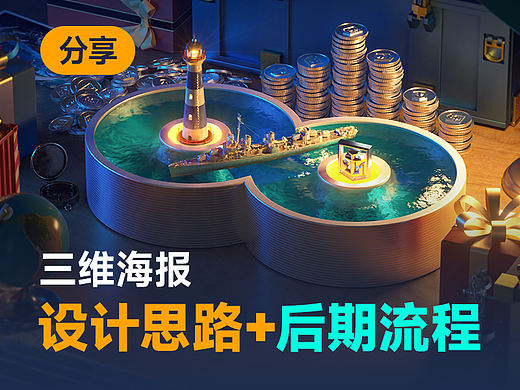 三维海报设计思路+后期流程分享