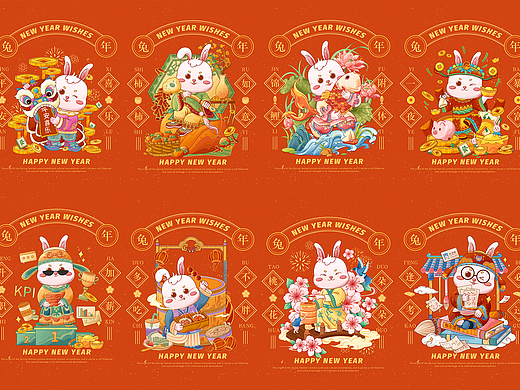 兔年插画 | 新年祝福
