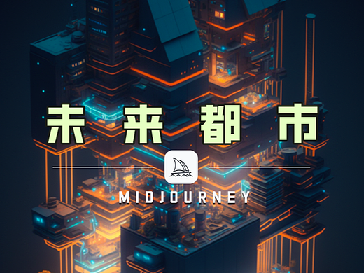 科幻城市风。Midjourney关键词分享。