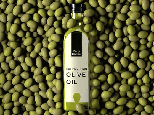 AE模板 | 3D素材场景橄榄油瓶标签样机展坏