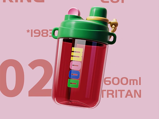 18线小县城，2023年用副业兼职制作的一些水杯产品动画