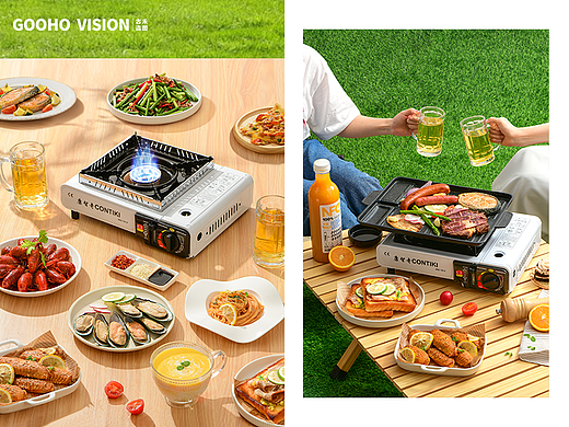 烧烤露营趴卡式炉拍摄 | 古禾造图 GOOHO VISION