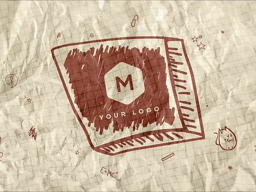 PR模板 | 草图互联网节目手绘外观色彩控制标志LOGO