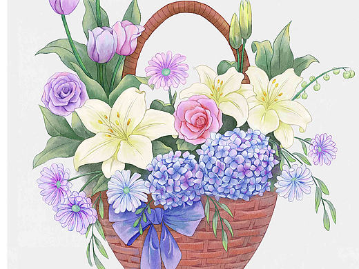 花篮（个人主页-ZNjg0OTA0NjQ=） - 创作习作 - 站酷设计师玄鱼丿原创素材 - 站酷ZCOOL