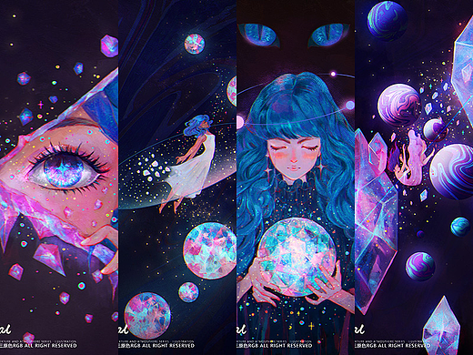 crystal水晶系列插画