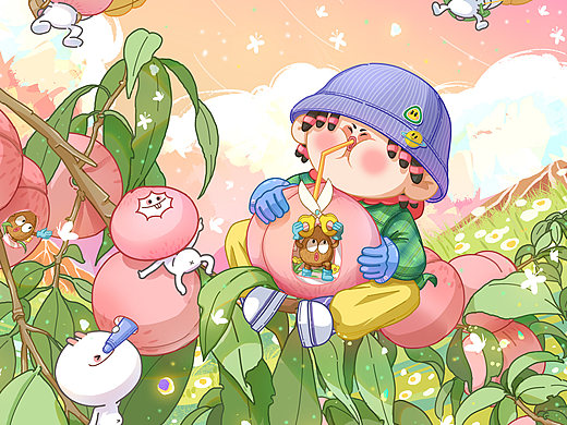 IP：《蕉绿兔与少年》系列插画2