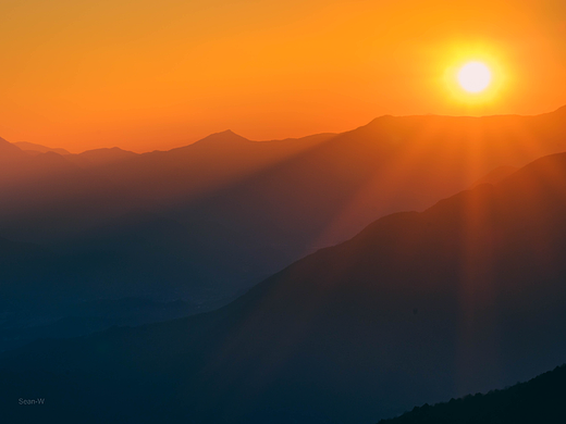 余杭大位山的落日