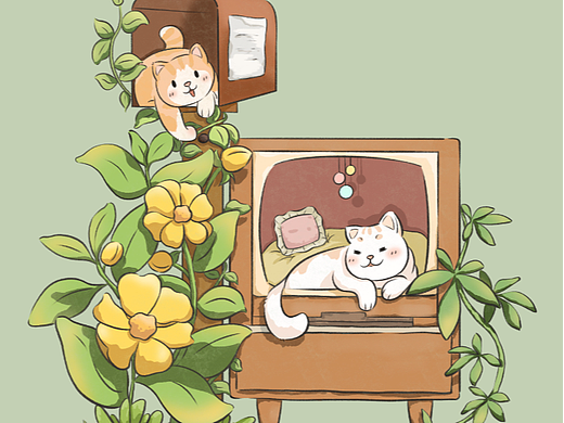 惬意喵咪（个人主页-ZNjYxMjI4NDQ=） - 商业插画 - 站酷设计师甄小西原创素材 - 站酷ZCOOL
