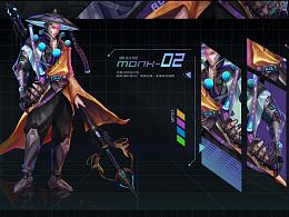 CG-游戏角色-赛博朋克科技和尚/科技僧