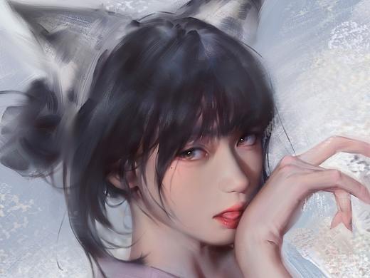 画一双妩媚的醉眼