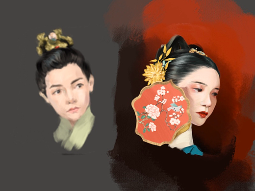 古風(fēng)頭像練習(xí)（個(gè)人主頁(yè)-ZNjEyMTA4Mjg=） - 創(chuàng)作習(xí)作 - 站酷設(shè)計(jì)師從心山思原創(chuàng)素材 - 站酷ZCOOL