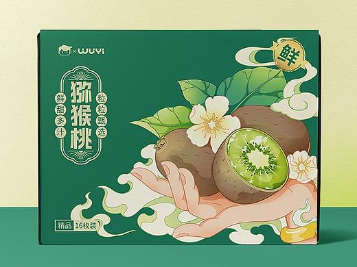 国风插画水果系列包装设计