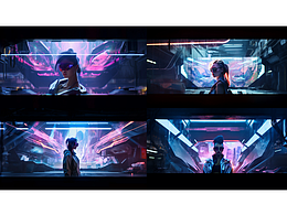 赛博朋克/超现实/Midjourney/光影/AI绘画/三分构图