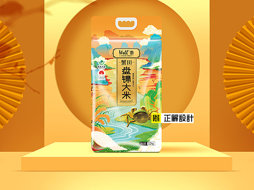 五常大米包装设计合集，大米包装袋设计，插画包装设计