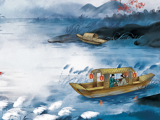 浔阳江头夜送客  枫叶荻花秋瑟瑟