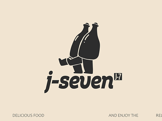 【J-seven】中式餐酒吧logo设计