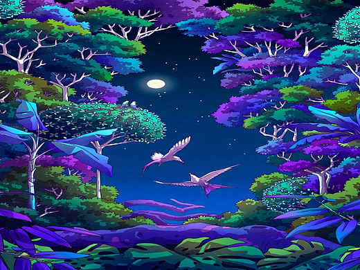 风景插画高清壁纸