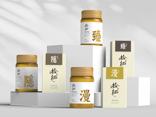 源自神农架原始森林的精华 拾栖系列蜂蜜包装设计