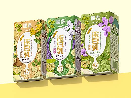 開鑫浓豆乳包装设计丨浓香豆乳