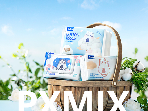 纸品摄影丨澳贝 纸巾 湿巾 x 光影集 PXMIX