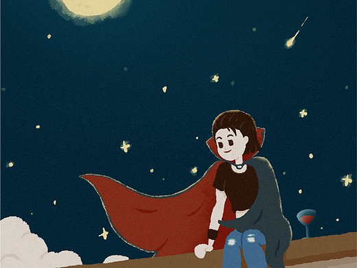 夜空下的吸血鬼