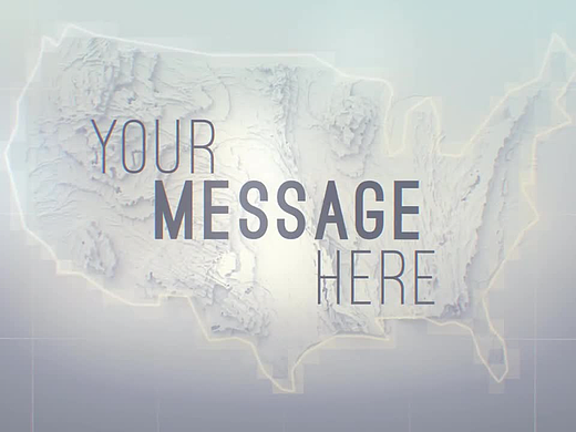 AE模板 | 高科技地形数据地图消息标志片头