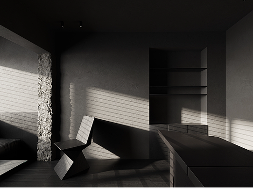 日常搬砖系列丨暗黑高档办公-山地土壤空间设计