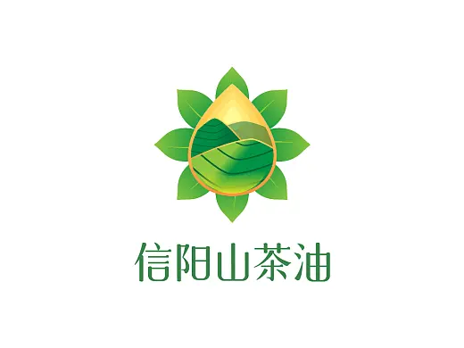 信阳山茶油标志方案