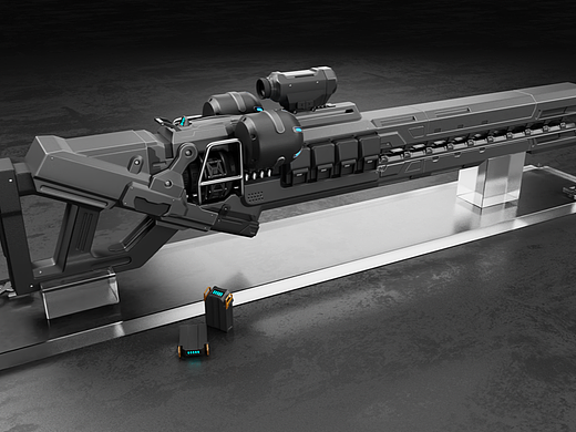 【blender】能量步枪