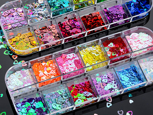 亚马逊主图 美甲 镭射心形亮片（个人主页-ZNjAwODIzMzI=） - 修图/后期 - 站酷设计师甄甄_Phoebe原创素材 - 站酷ZCOOL